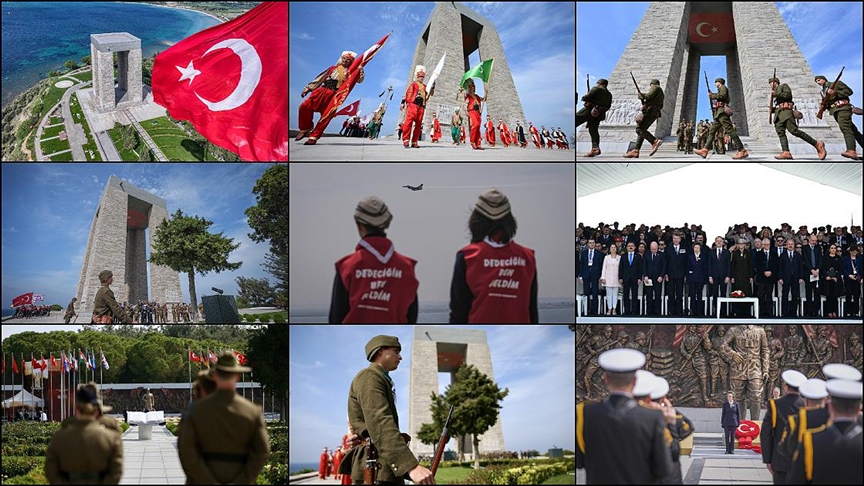 Şehitler Abidesi’nde Çanakkale Kara Savaşları’nın 110. yılı töreni düzenlendi (VİDEO)