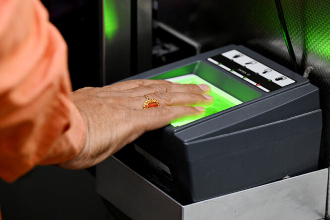 Erfassung der Fingerabdrücke