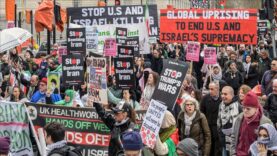 ingiltere savas protesto